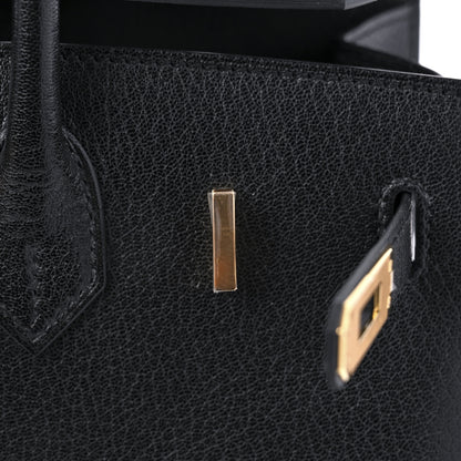 Hermes Chevre Chamkila Birkin Sellier 25 Bambou Black 24 of 31