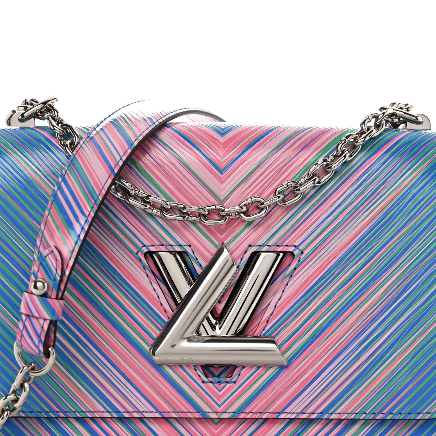 Louis Vuitton Epi Tropical Twist Shoulder Bag MM Blue Rose 9 of 11