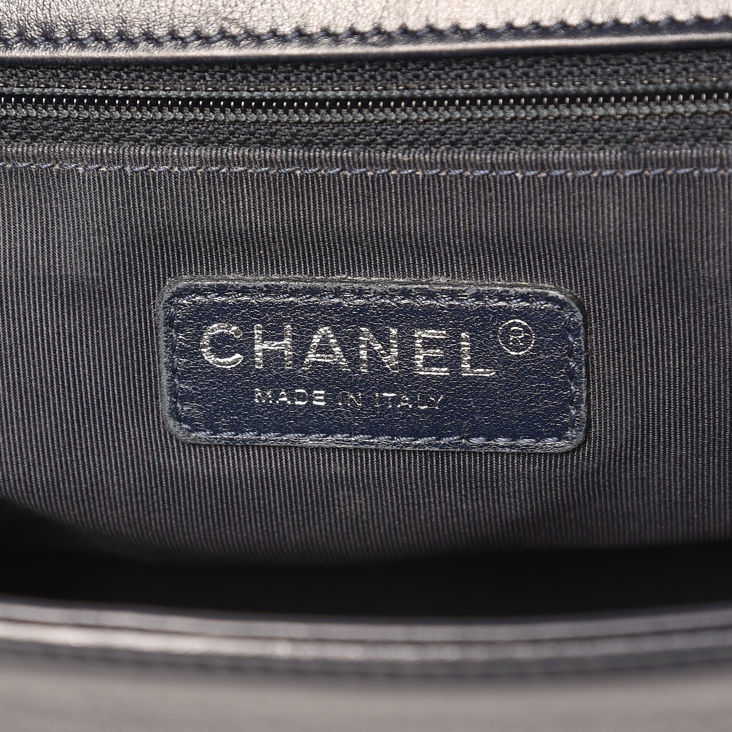 Chanel Lambskin Quilted New Medium Boy Flap Dark Navy Blue 6 of 8