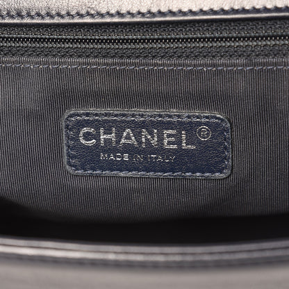 Chanel Lambskin Quilted New Medium Boy Flap Dark Navy Blue 6 of 8