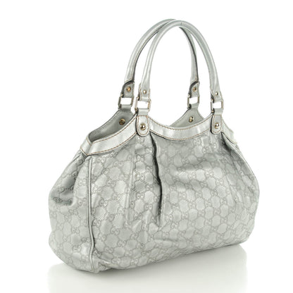 Gucci Guccissima Medium Sukey Tote Silver 3 of 7