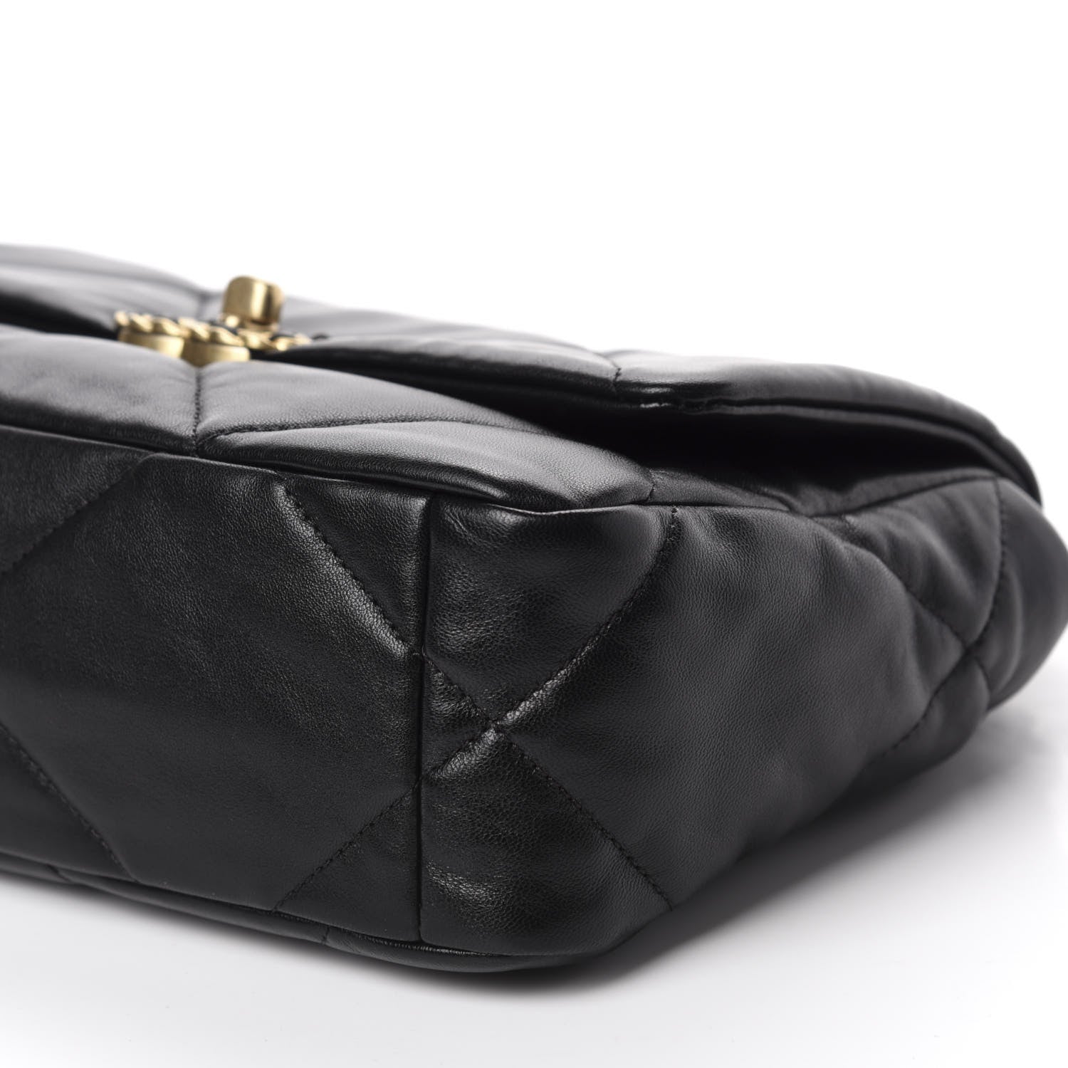 Chanel Lambskin Quilted Medium 19 Flap Black 7 of 10