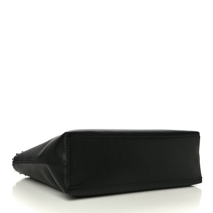 Valentino Garavani Grained Calfskin Rockstud Shoulder Tote Black 3 of 8