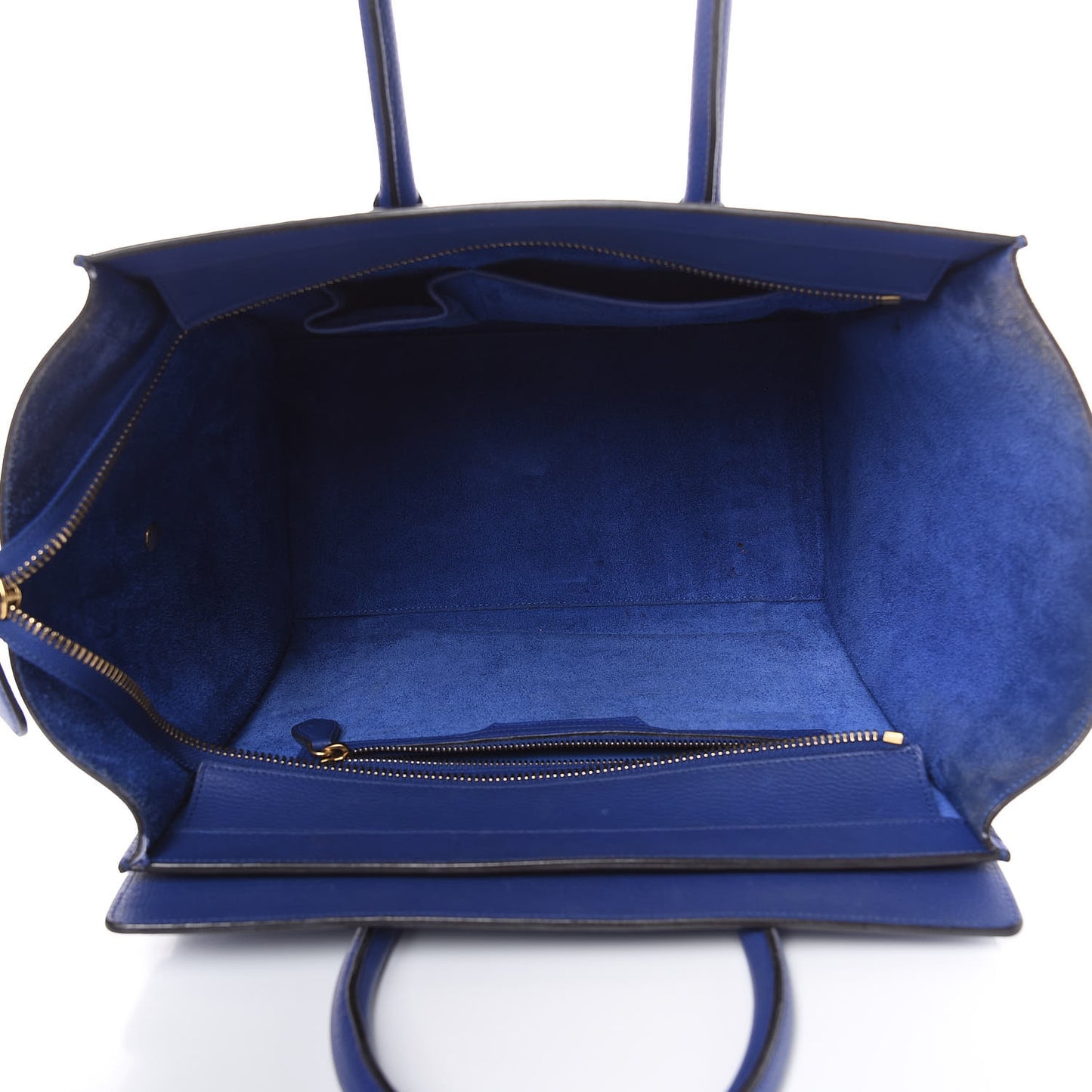Drummed Calfskin Mini Luggage Indigo