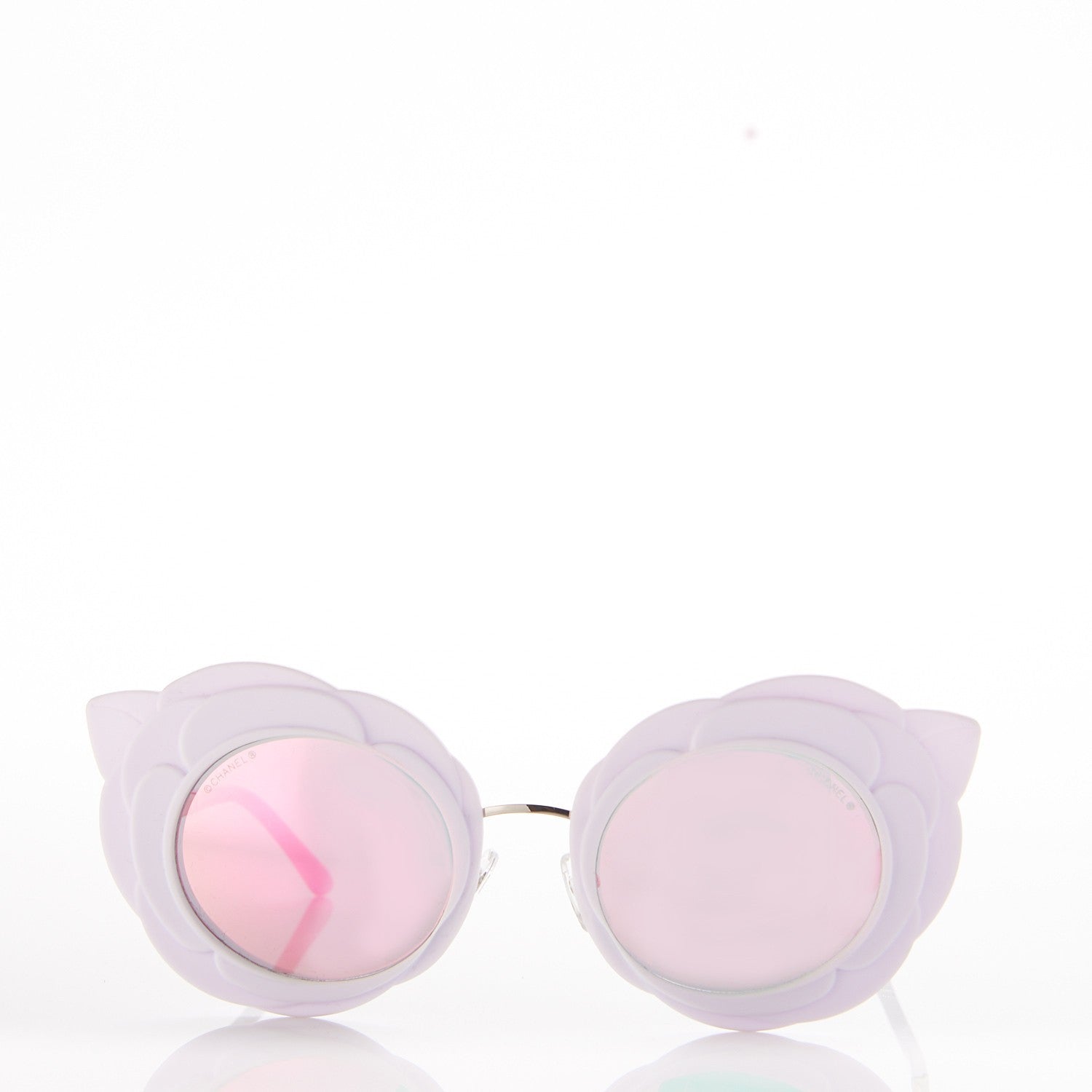 Chanel Round Camellia Sunglasses 71198 White 2 of 7