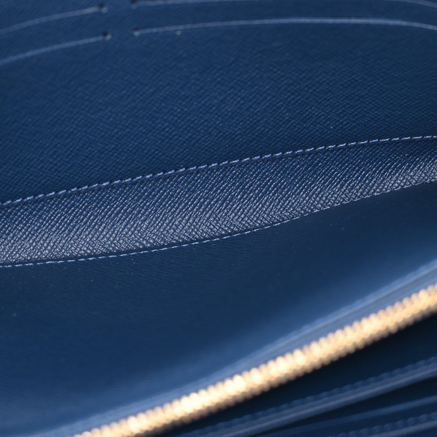 Louis Vuitton Denim Monogram Jacquard Zippy Wallet Blue 5 of 8