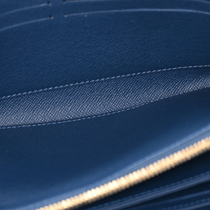 Louis Vuitton Denim Monogram Jacquard Zippy Wallet Blue 5 of 8