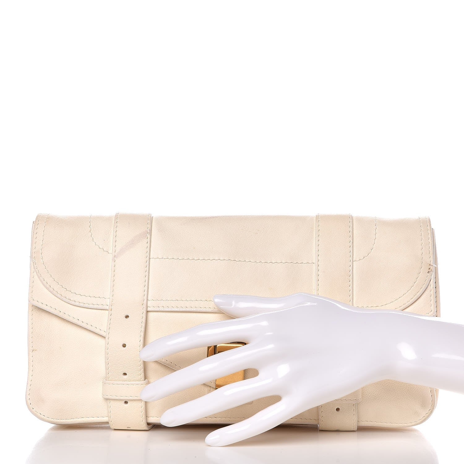 Proenza Schouler Lambskin PS1 Pochette Clutch Ivory 2 of 14