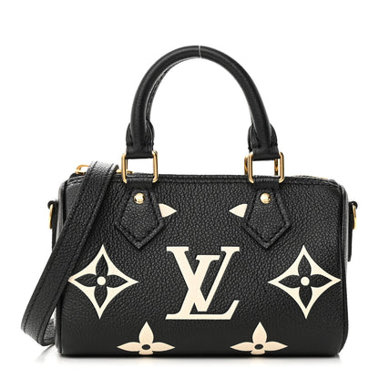 Louis Vuitton Empreinte Monogram Giant Nano Speedy Black Beige 1 of 9
