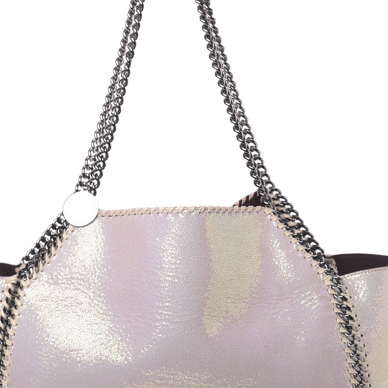 Stella McCartney Iridescent Shaggy Deer Falabella Reversible Tote White 12 of 20