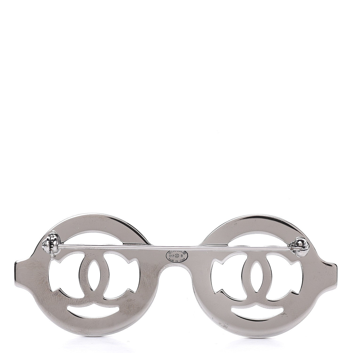 Chanel Crystal CC Sunglasses Brooch Silver 3 of 5
