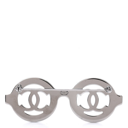 Chanel Crystal CC Sunglasses Brooch Silver 3 of 5