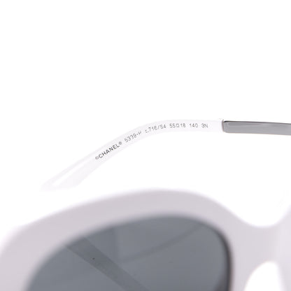 Chanel Acetate Butterfly Winter Pearl Sunglasses 5339-H White 6 of 7