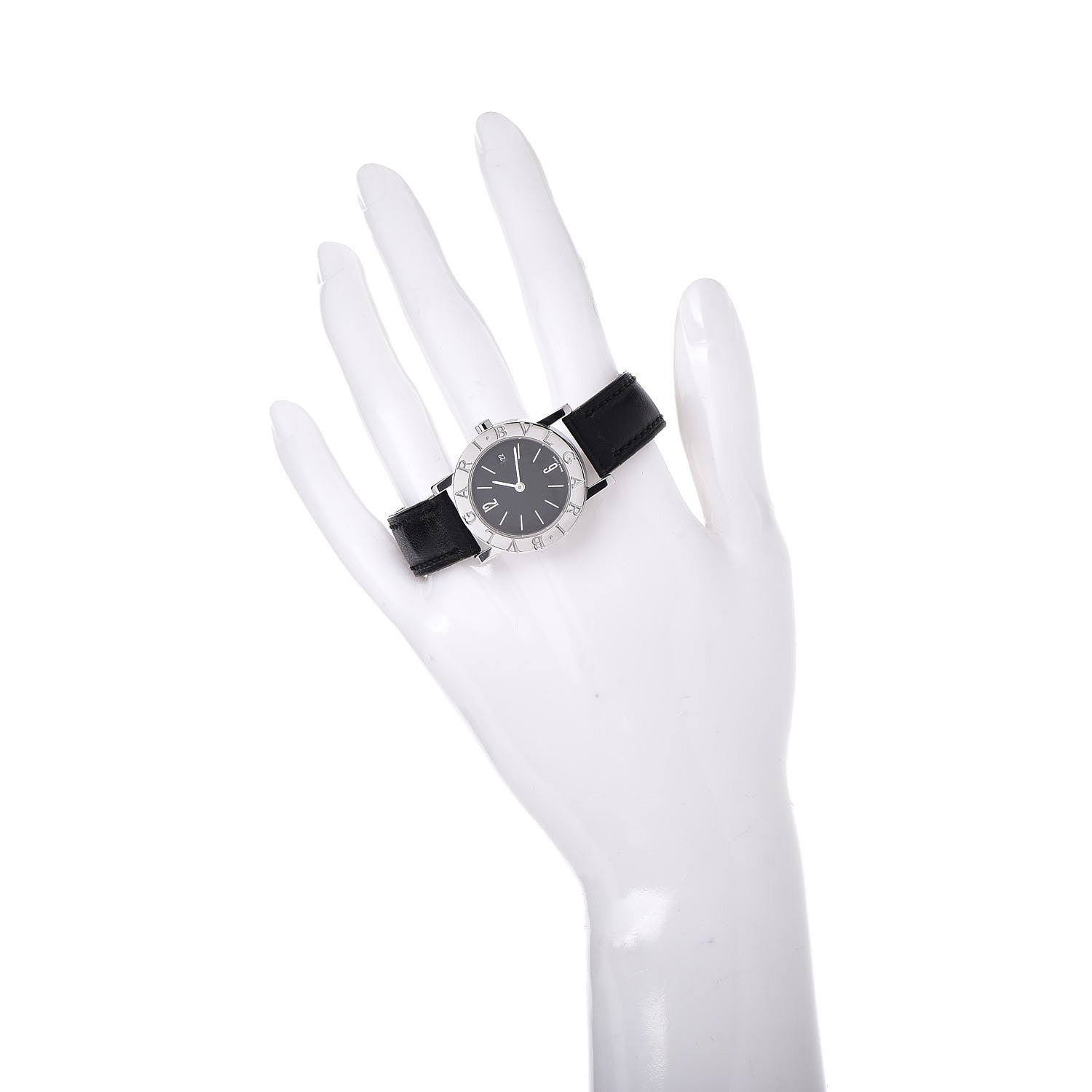 Bulgari Stainless Steel Calfskin 26mm Quartz Watch Black 2 of 10
