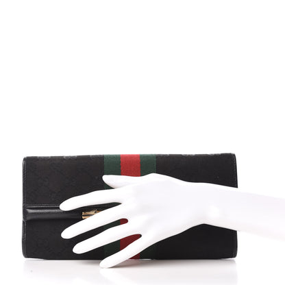 Gucci Monogram Bamboo Web Clutch Black 2 of 6