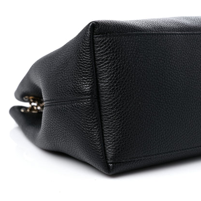 Gucci Pebbled Calfskin Medium Soho Chain Shoulder Bag Black 8 of 10