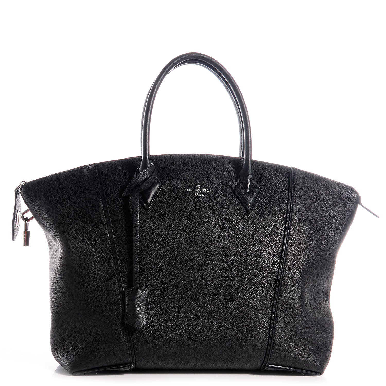 Louis Vuitton Veau Cachemire Soft Lockit MM Black 1 of 10