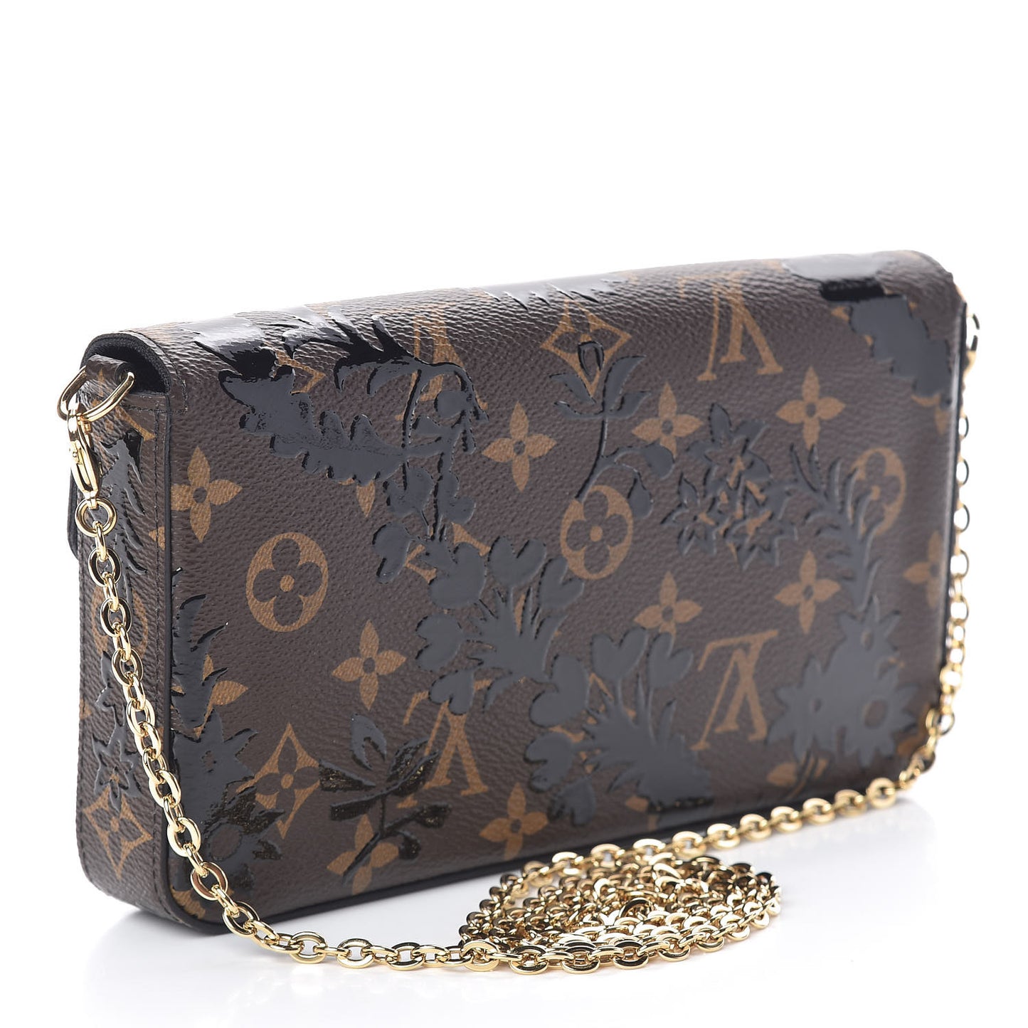 Monogram Blossom Pochette Felicie Chain Wallet Black