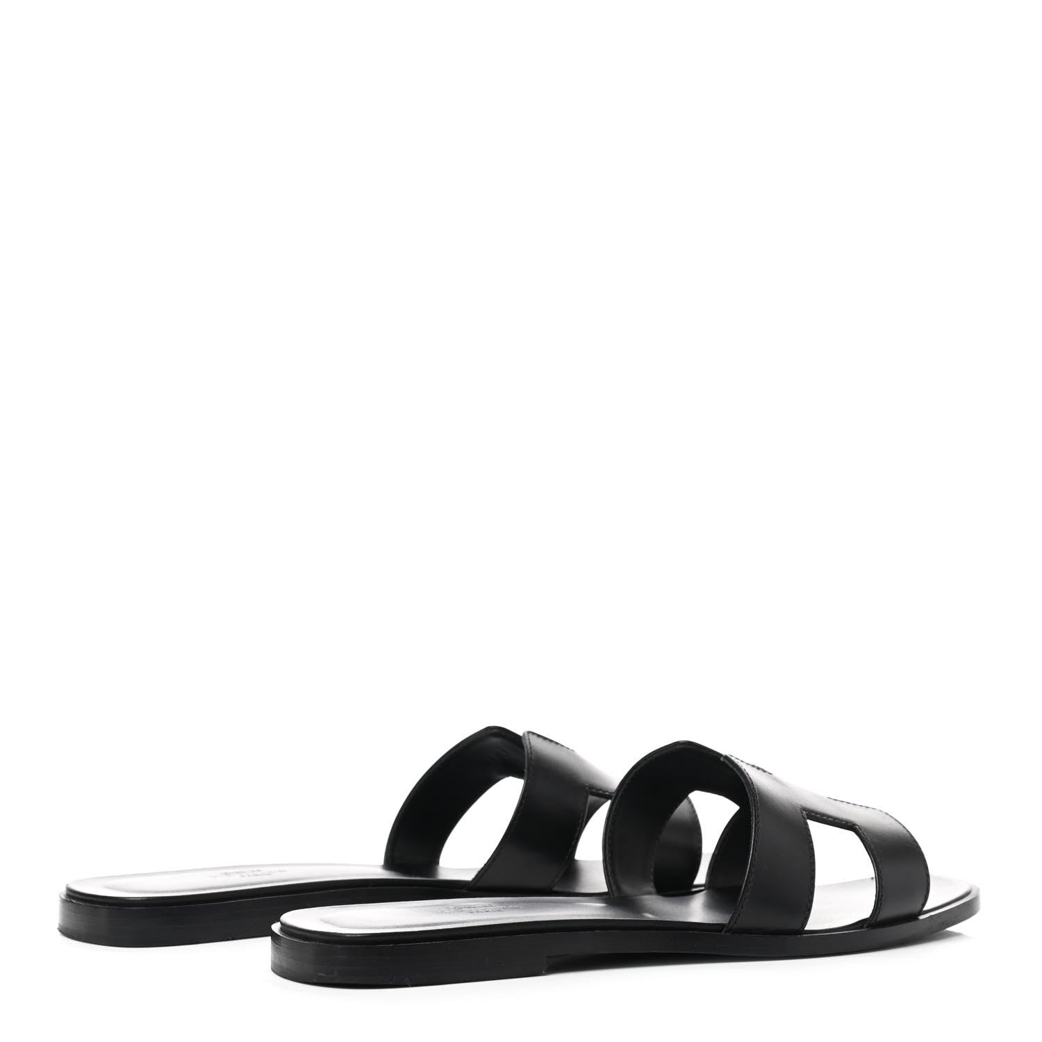 Hermes Box Calfskin Oran Sandals 40.5 Black 4 of 10