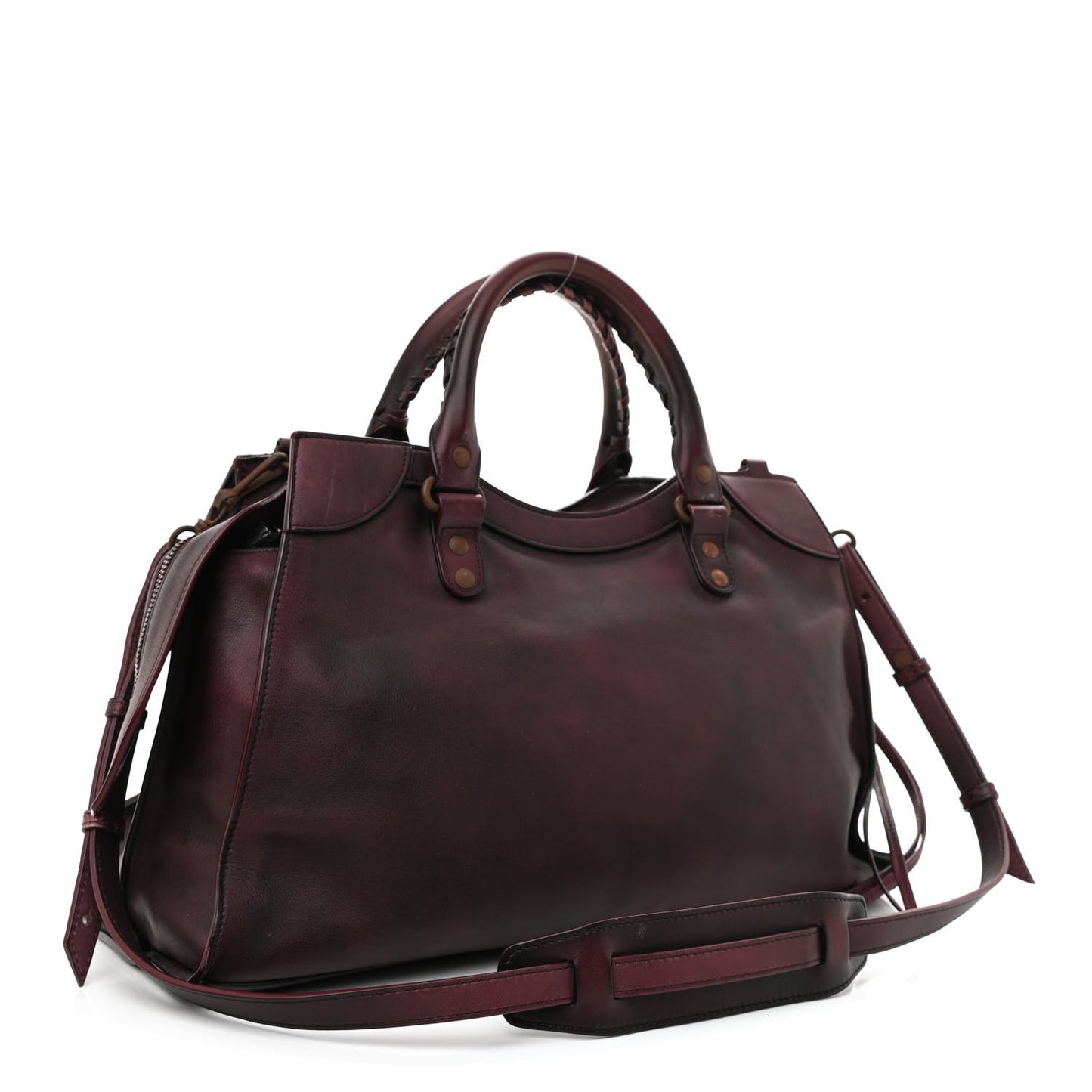 Used Calfskin Rust Hardware Neo Classic City Burgundy