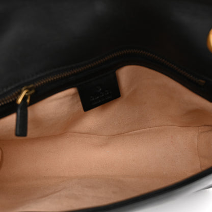 Gucci Calfskin Matelasse Small GG Marmont Shoulder Bag Black 5 of 10