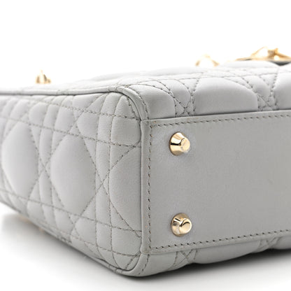 Christian Dior Lambskin Cannage Mini Lady Dior Grey 9 of 11