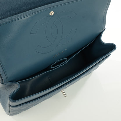 Chanel Caviar Quilted Jumbo Double Flap Blue 5 of 8