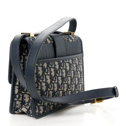 Christian Dior Oblique 30 Montaigne Flap Bag Blue 3 of 11