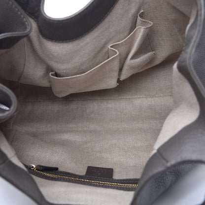 Gucci Pebbled Calfskin Medium Greenwich Shoulder Bag Grey 5 of 8