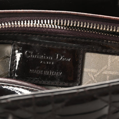 Christian Dior Patent Cannage Medium Lady Dior Dark Brown 6 of 11