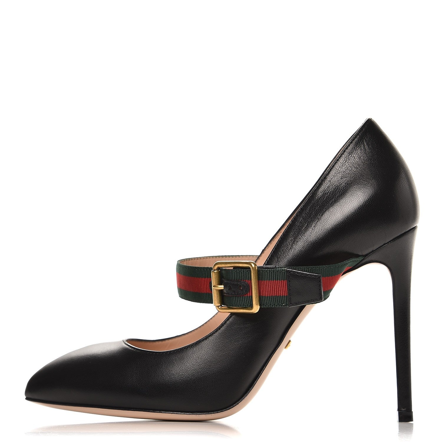 Gucci Malaga Kid Sylvie High Heel Pumps 37 Black 1 of 11