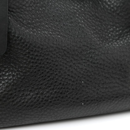 Burberry Grainy Calfskin House Check Small Maidstone Black 11 of 12