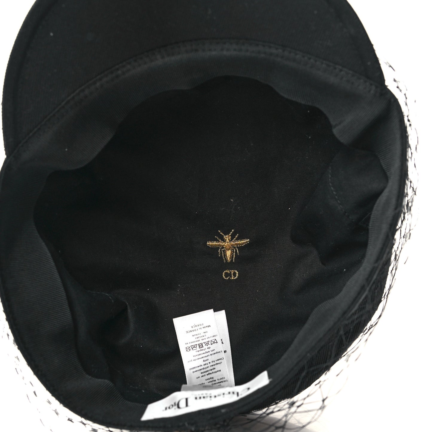 Cotton Canvas Arty Cap with Veil 58 Black