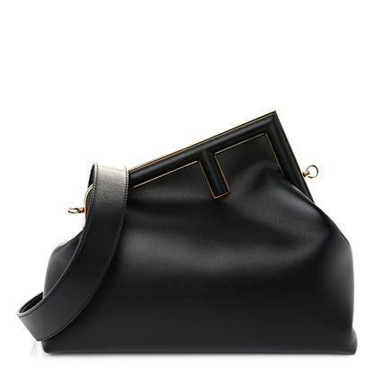 Fendi Shiny Nappa Medium Fendi First Black 1 of 10