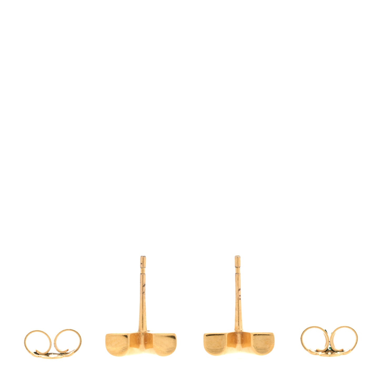 Brass Essential V Stud Earrings Gold