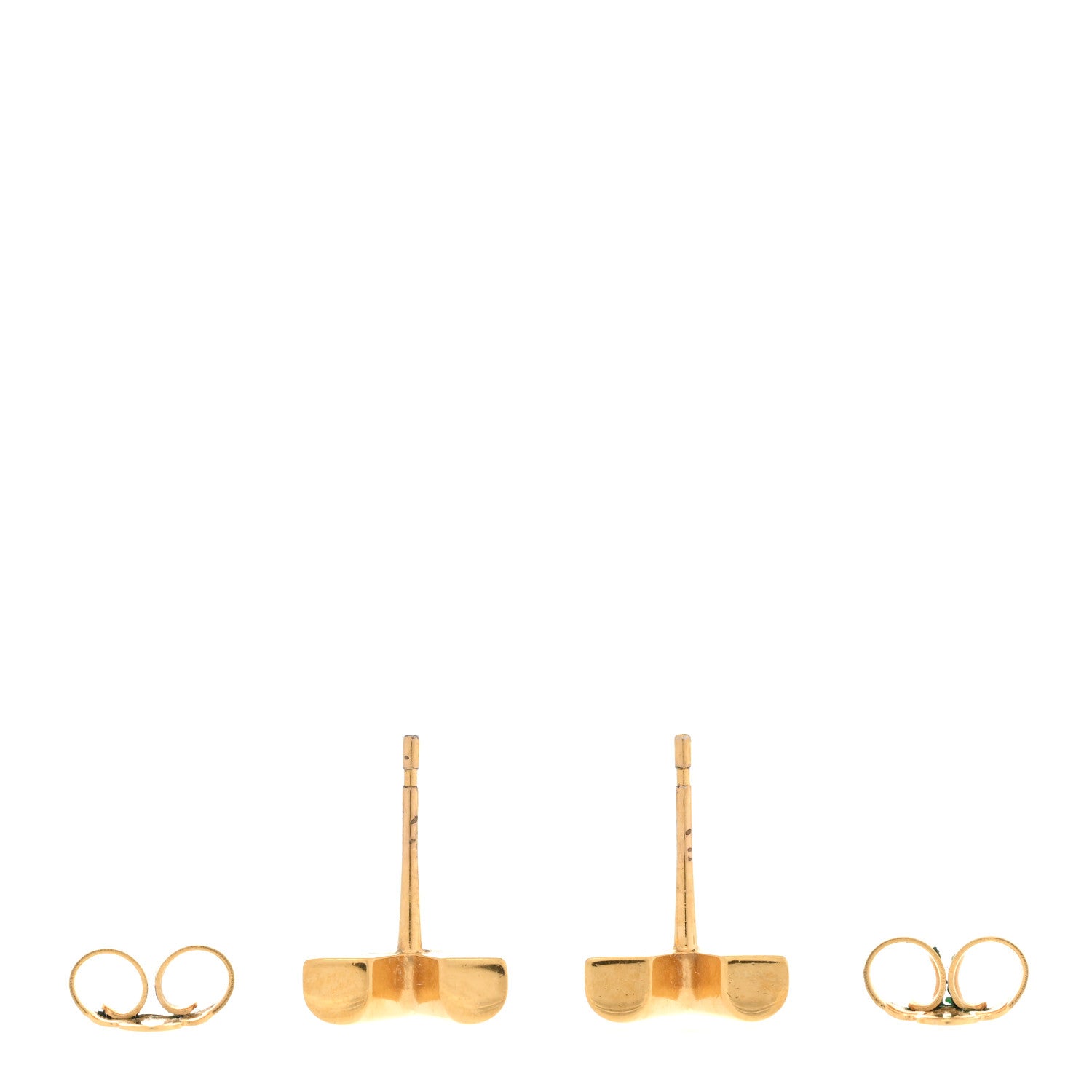Louis Vuitton Brass Essential V Stud Earrings Gold 3 of 5