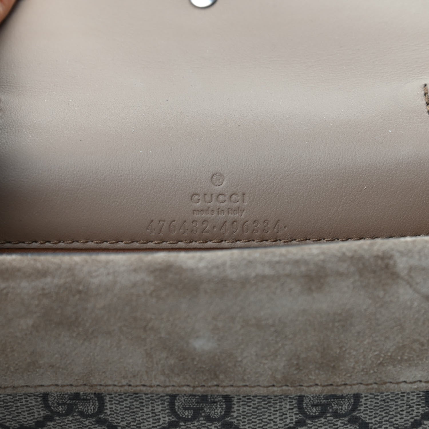 Gucci GG Supreme Monogram Super Mini Dionysus Shoulder Bag Taupe 6 of 8