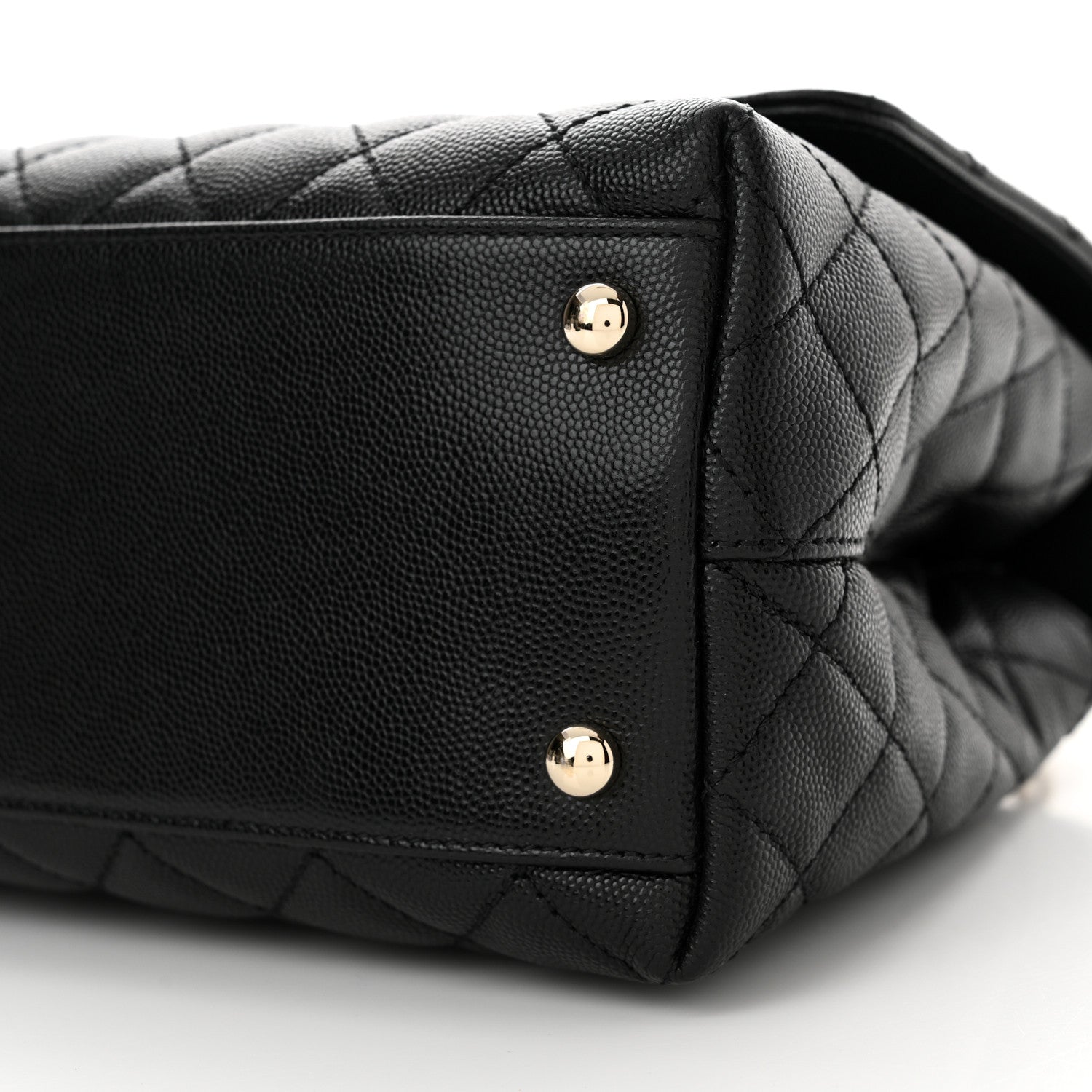 Chanel Caviar Quilted Small Coco Handle Flap Black 10 of 11