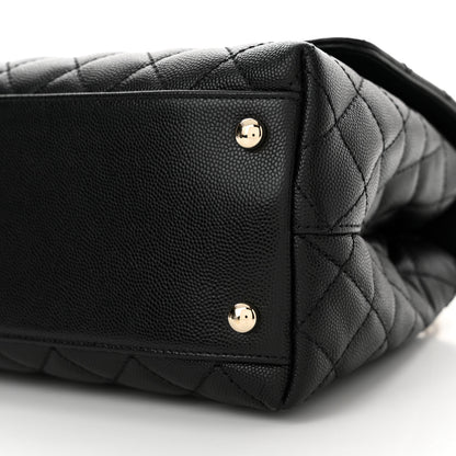 Chanel Caviar Quilted Small Coco Handle Flap Black 10 of 11