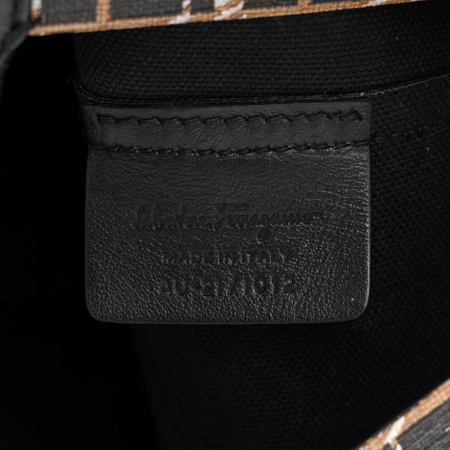 Canvas Calfskin Gancini Bag Black