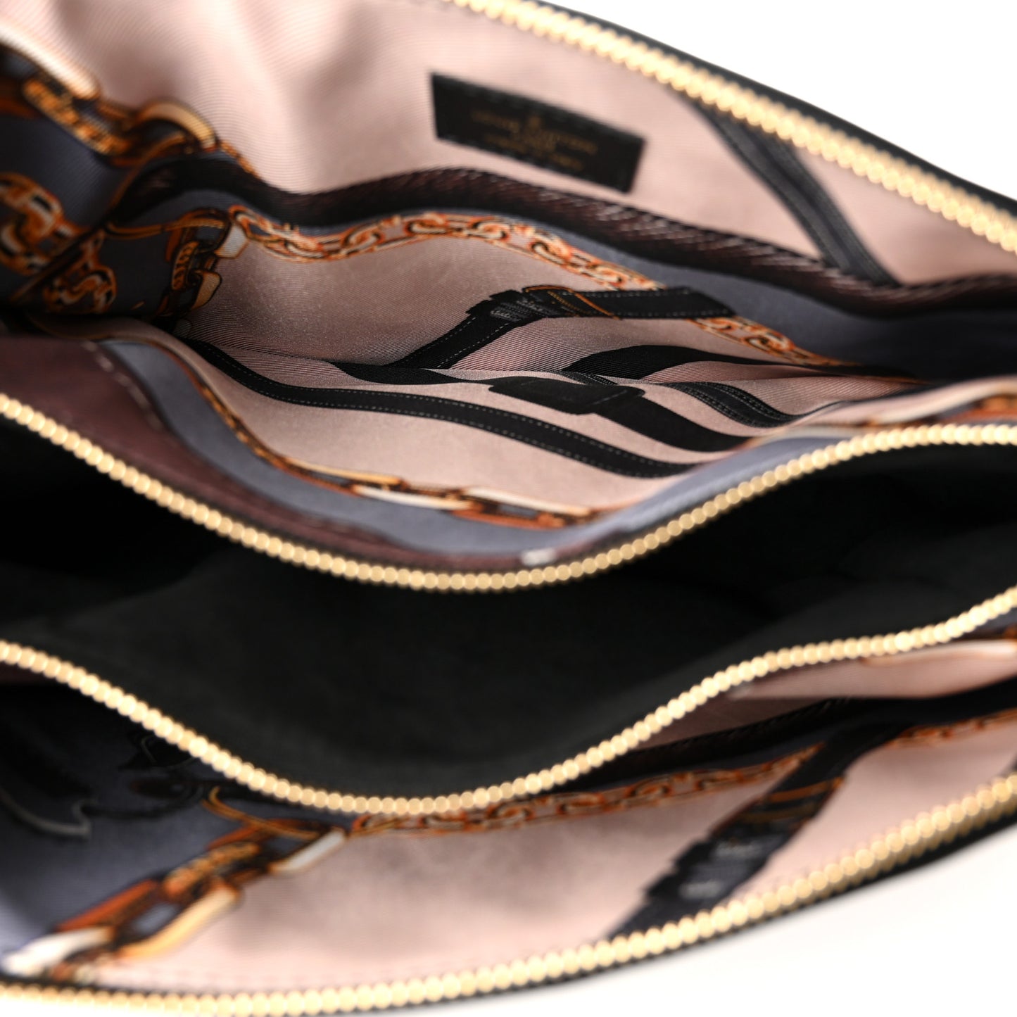 Lambskin Embossed Monogram Scarf Coussin PM Black