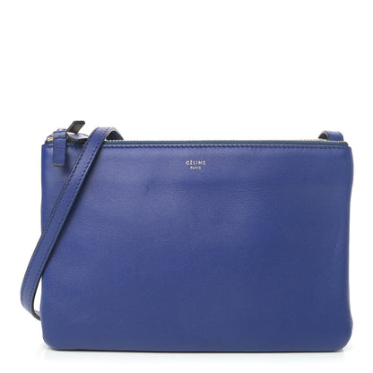 Celine Lambskin Small Trio Crossbody Bag Indigo 1 of 4