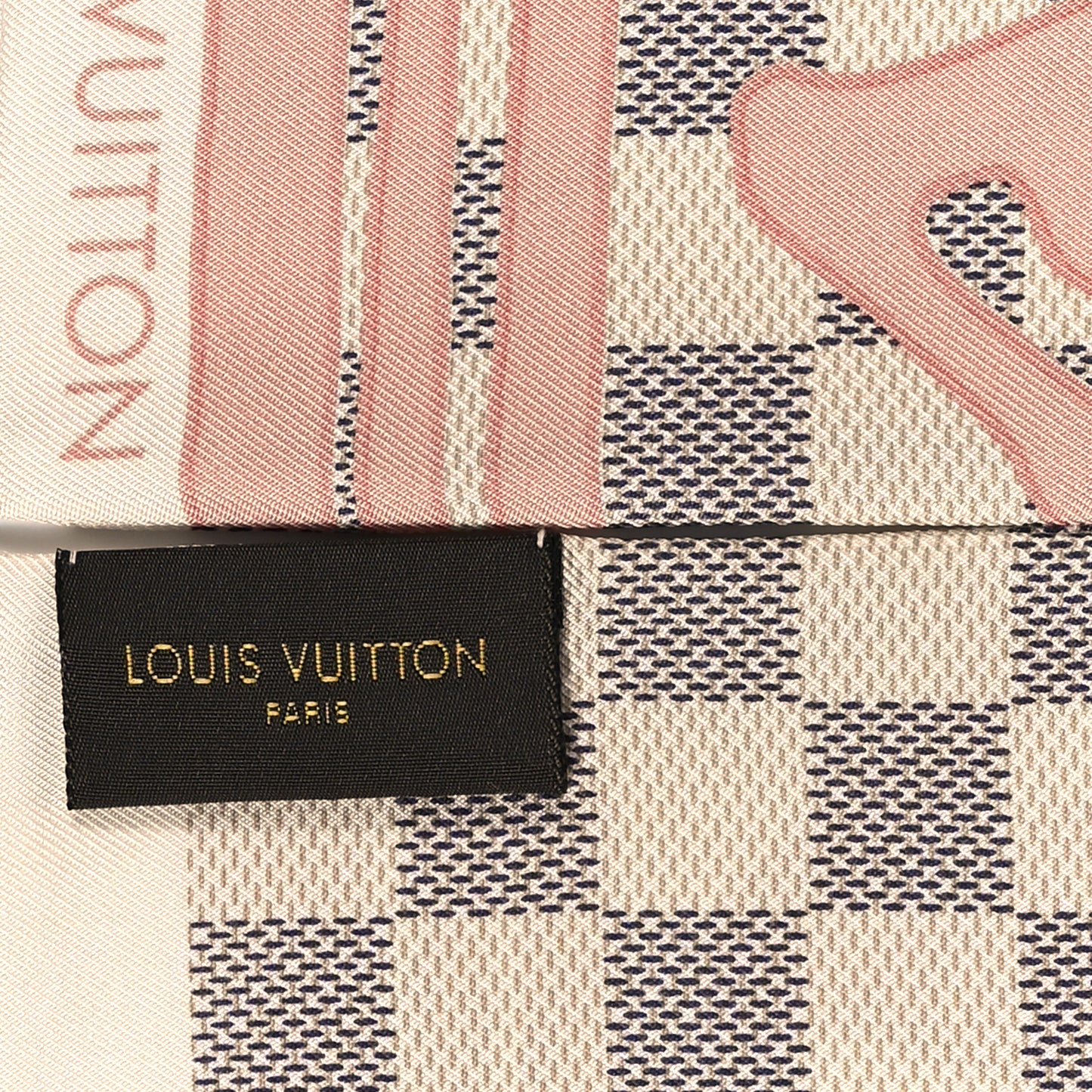 Silk Damier Azur Tahitienne Bandeau Rose Ballerine