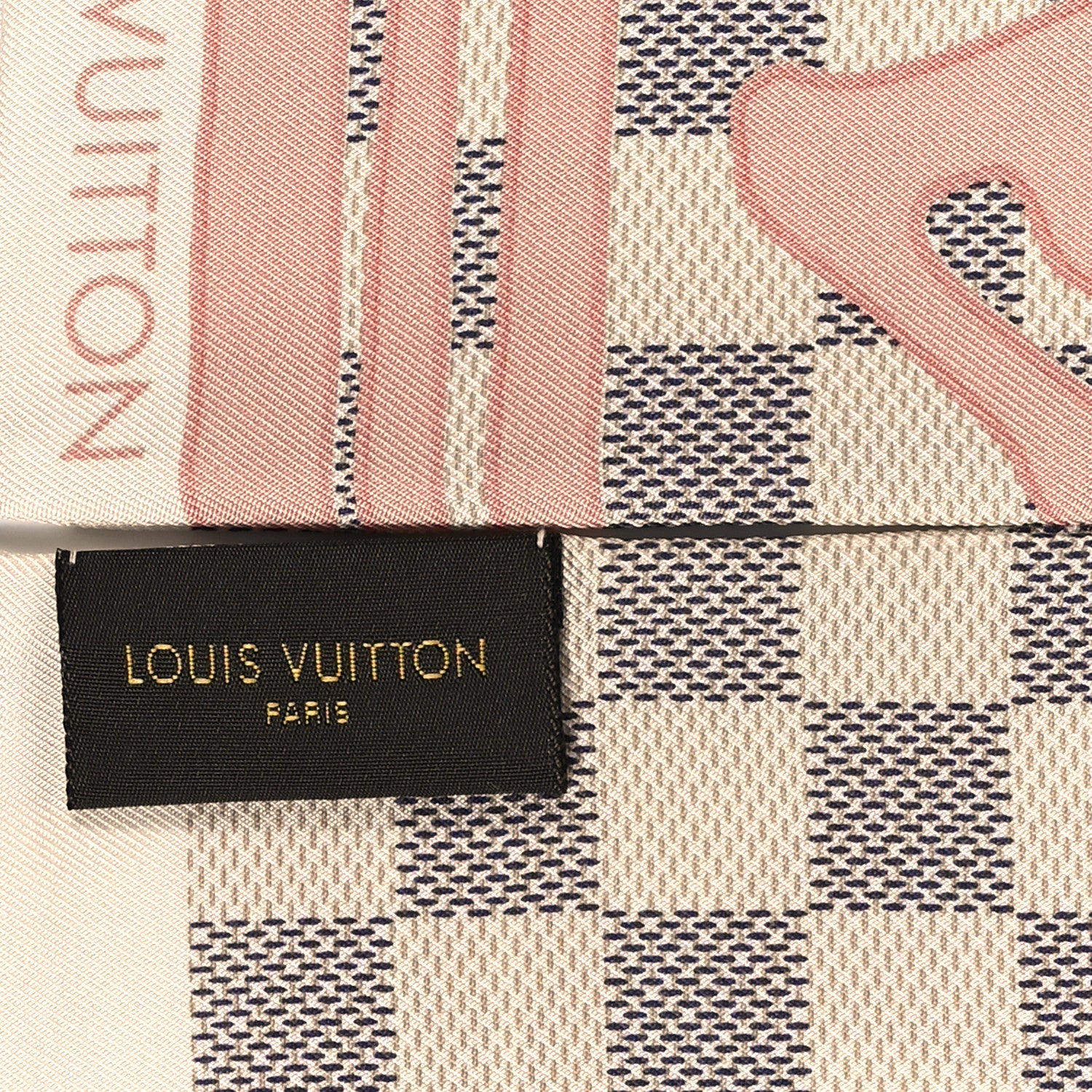 Louis Vuitton Silk Damier Azur Tahitienne Bandeau Rose Ballerine 3 of 4