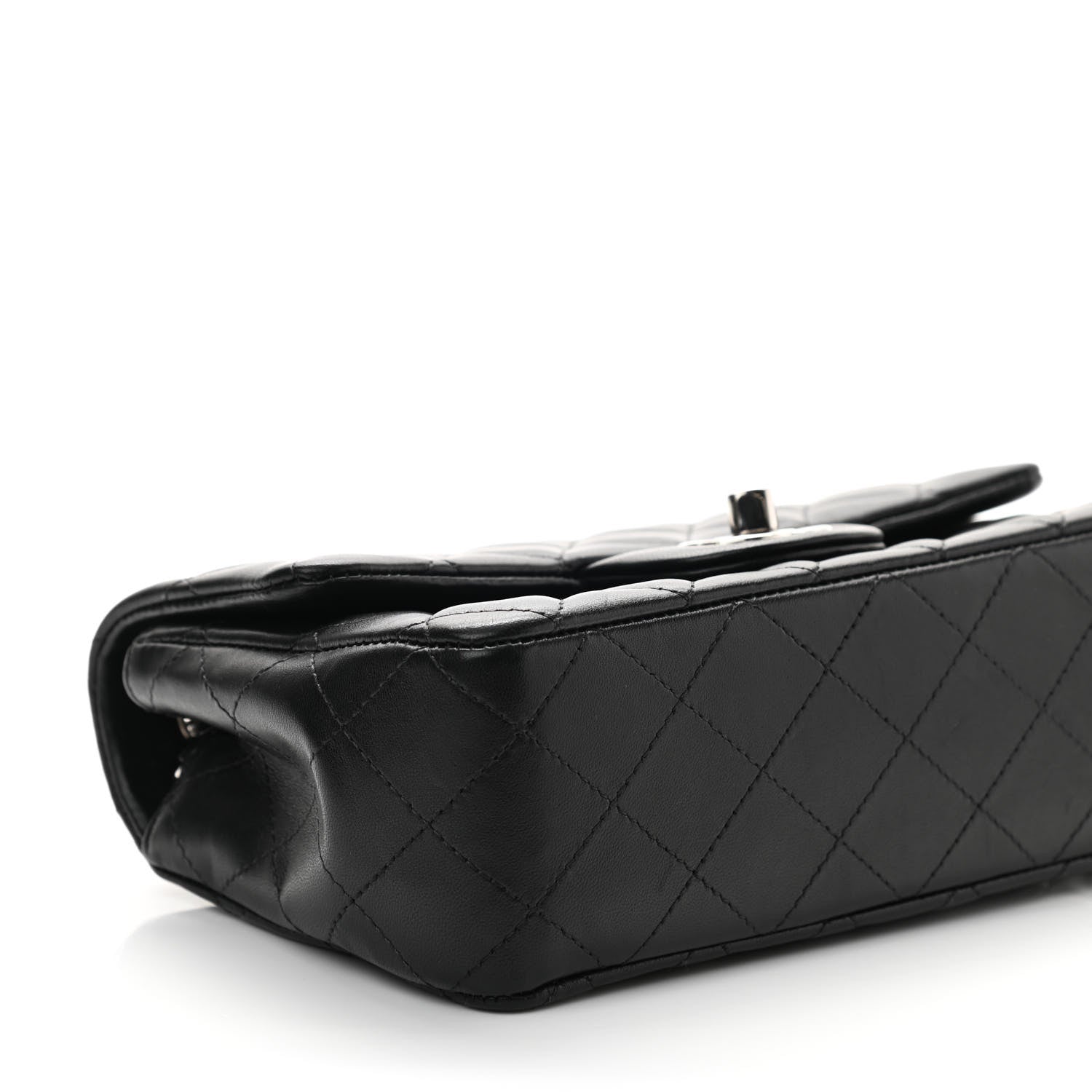 Chanel Lambskin Quilted Mini Rectangular Flap Black 9 of 10