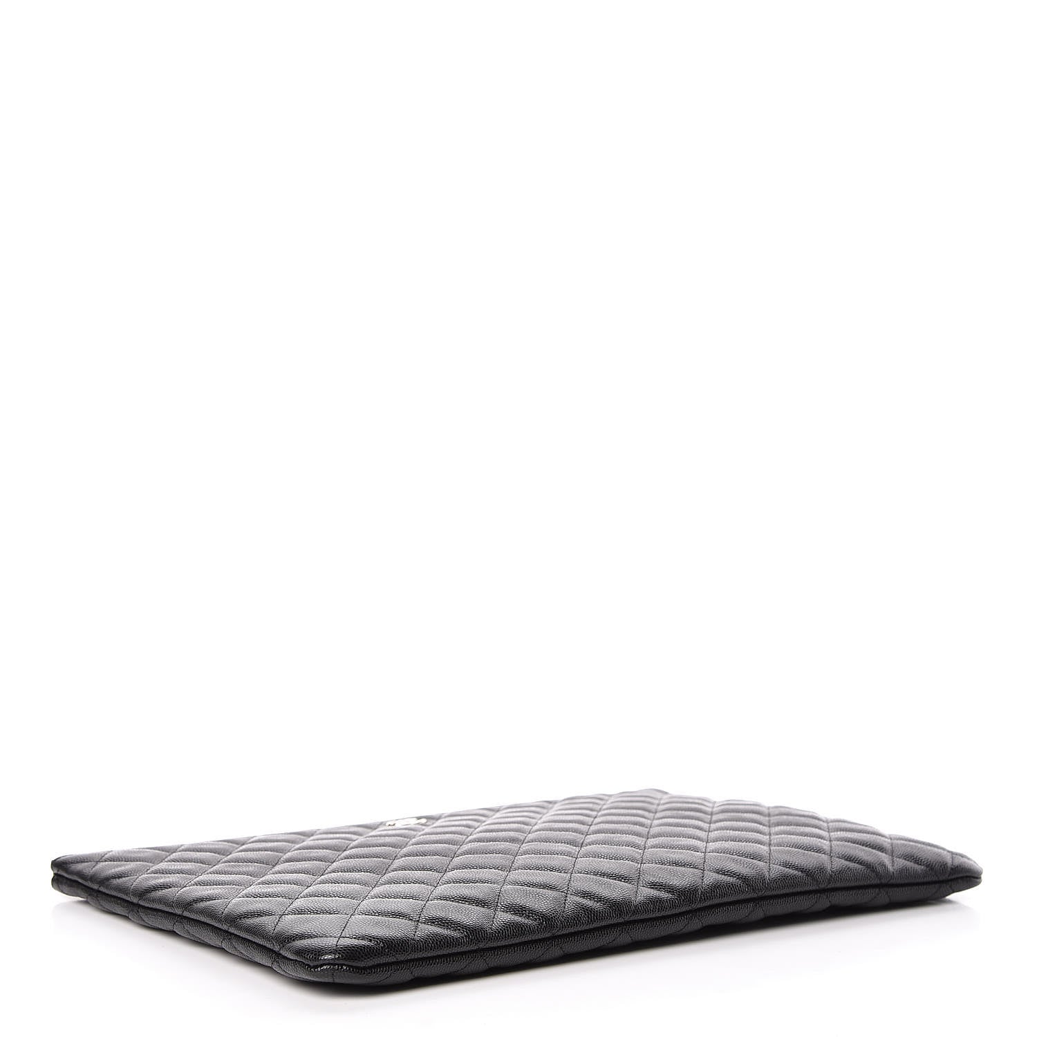 Chanel Caviar Quilted Large Cosmetic Case Black 4 of 11