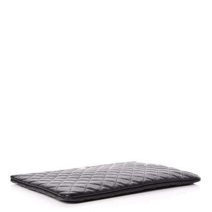 Chanel Caviar Quilted Large Cosmetic Case Black 4 of 11