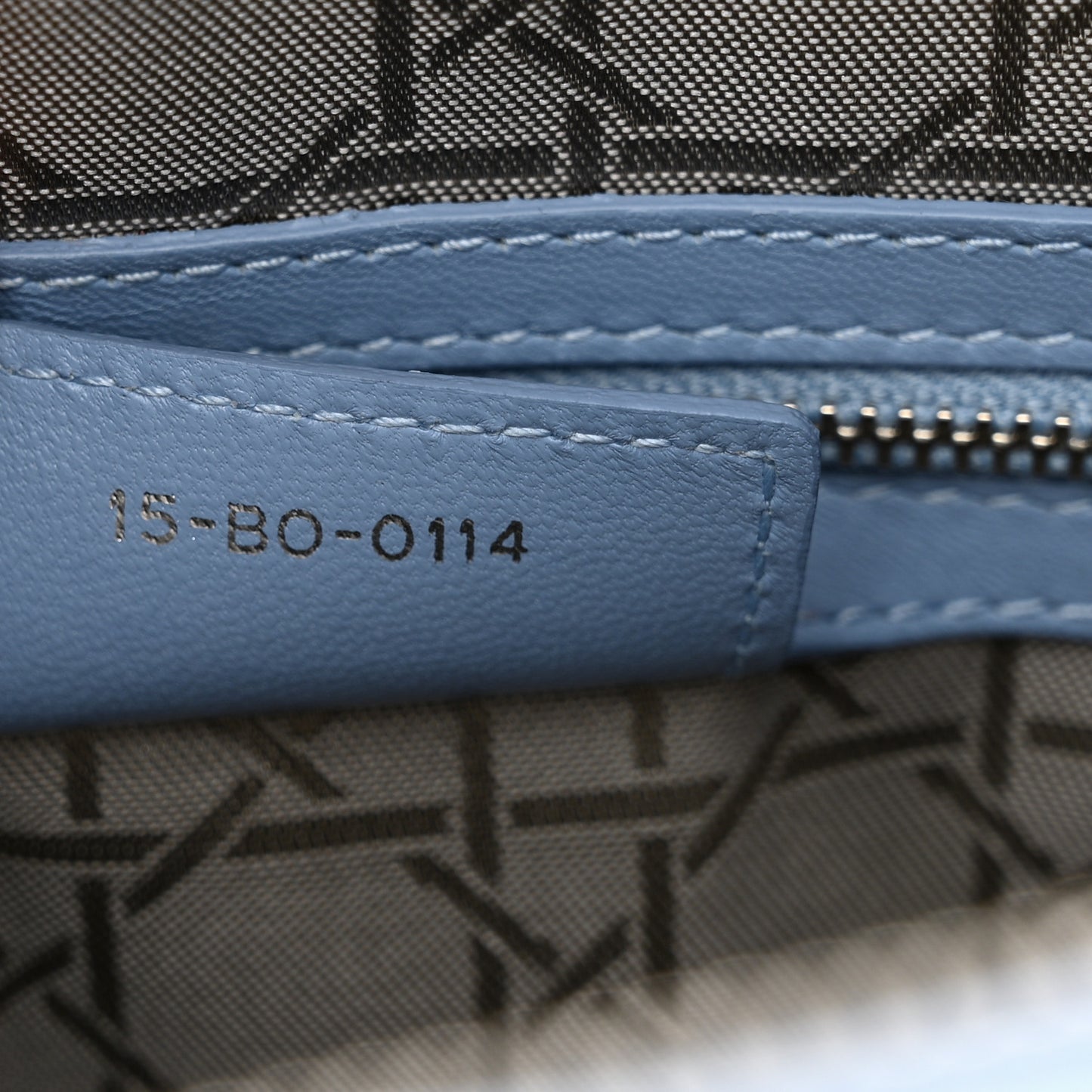 Lambskin Cannage Large Lady Dior Light Blue