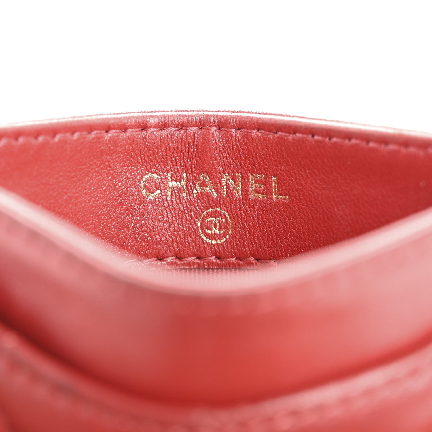 Chanel Lambskin Quilted Card Holder Red 6 of 15