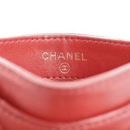 Chanel Lambskin Quilted Card Holder Red 6 of 15